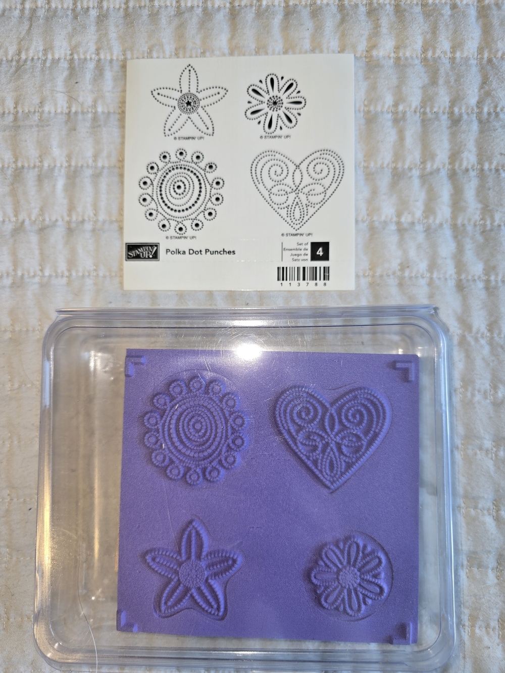 Stampin' Up Retired Polka Dot Punchest Stamp Set
